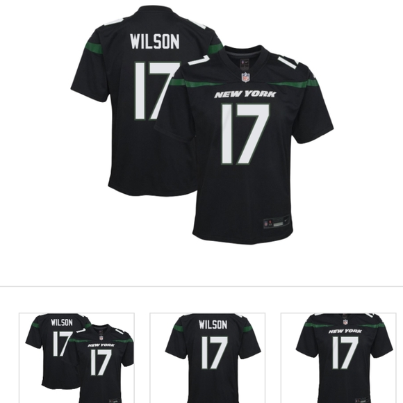 Nike Garrett Wilson Stealth Black New York Jets Game Jersey- S-8 - Picture 2 of 2